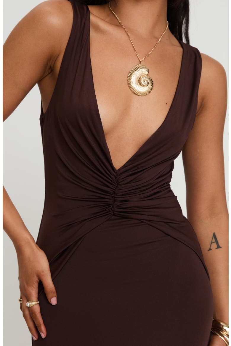 frederica plunge maxi dress red Frederica Plunge Maxi Dress (Women)