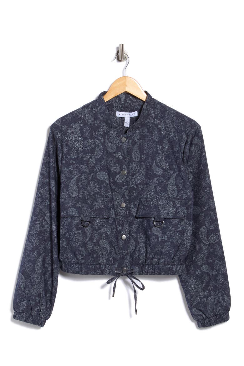 Paisley Printed Bomber Jacket, Alternate, color, DENIM BLUE PAISLEY