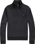 Polo Ralph Lauren Textured Wool Quarter Zip Sweater