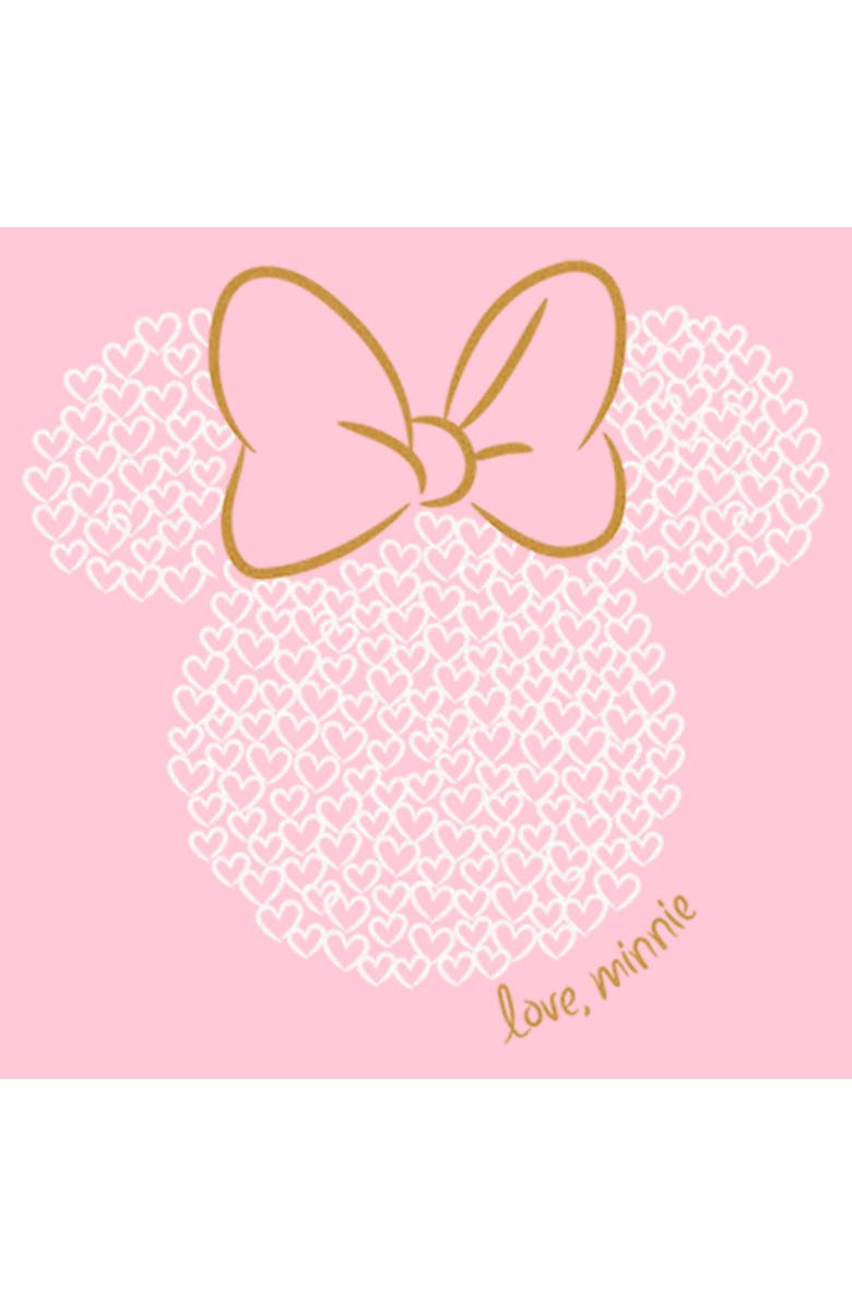 Minnie Mouse Girl's Minnie Mouse Heart Silhouette Graphic T-Shirt, Alternate, color, Light Pink