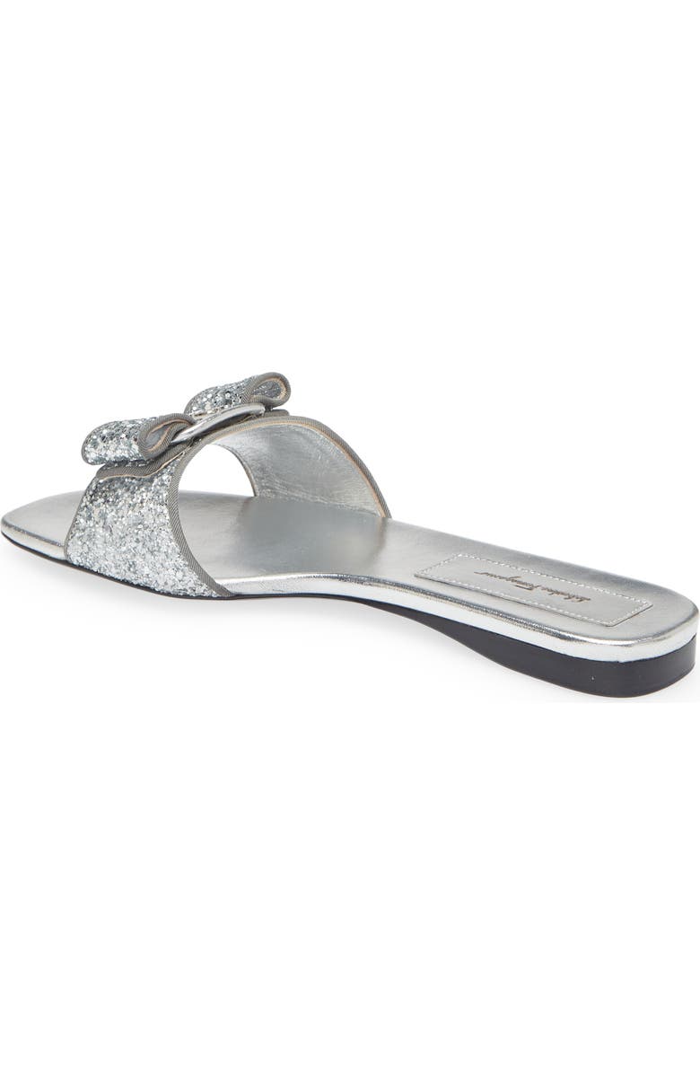 FERRAGAMO Vicky Glitter Bow Slide Sandal, Alternate, color,