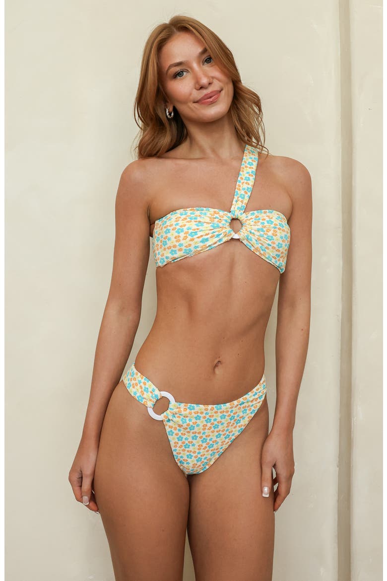 Horizon Bandeau Bikini Top, Alternate, color, Tropicana