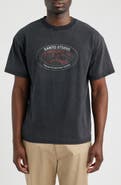 SANTO STUDIO Circle Dog Eyes Badge Cotton Graphic T-Shirt