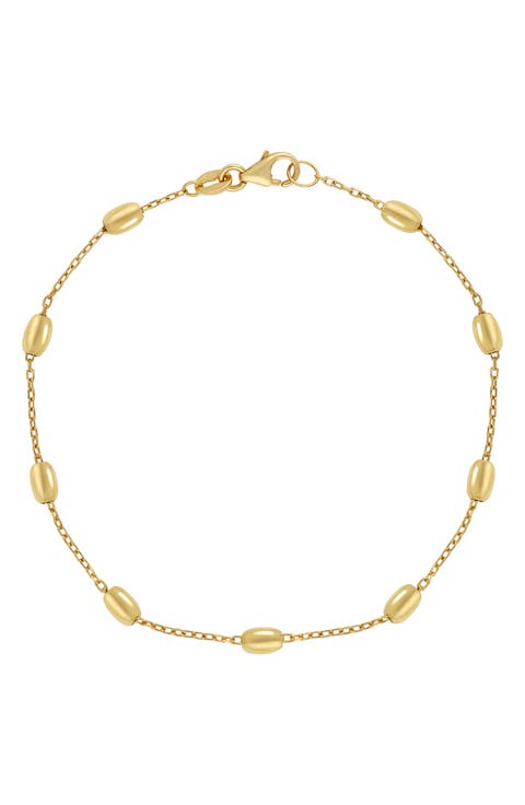 14K Gold Bead Station Bracelet (Nordstrom Exclusive)