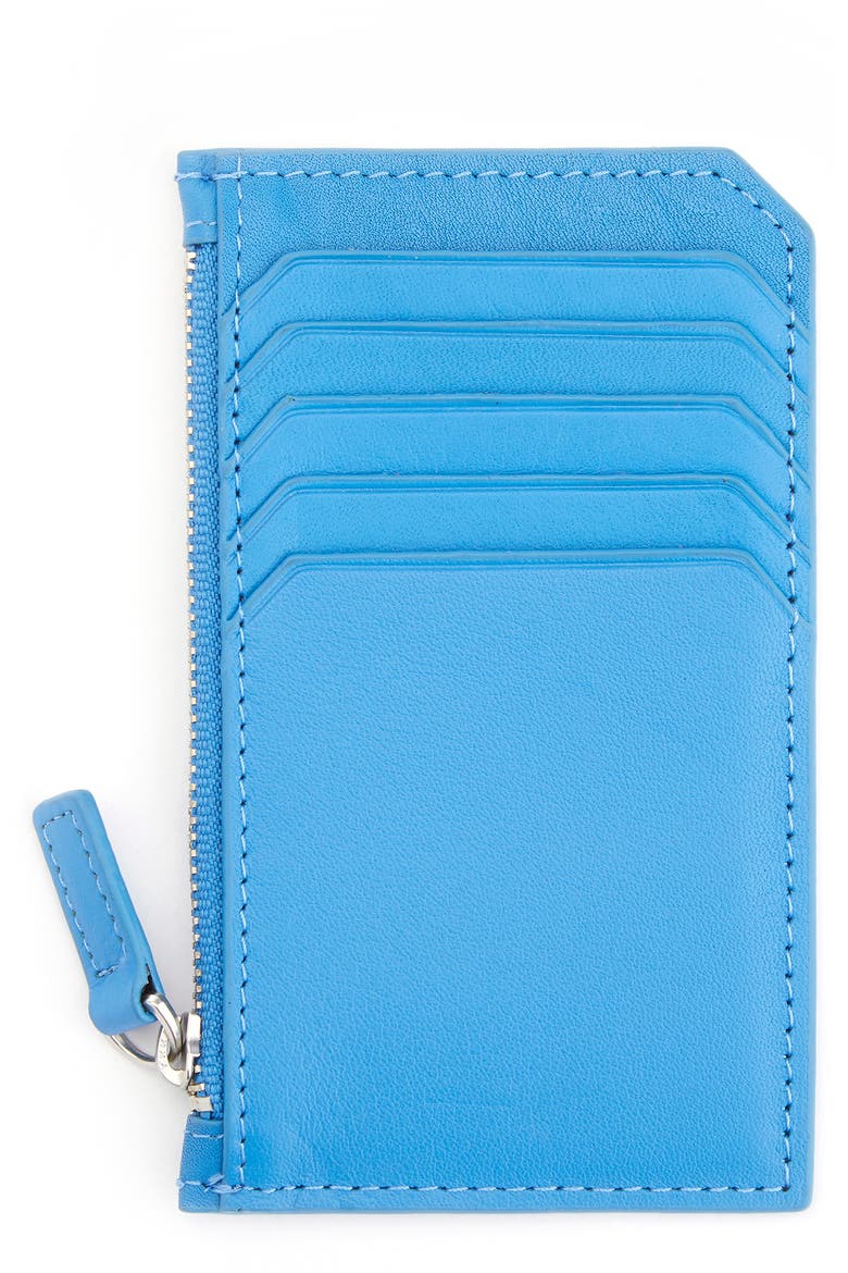 Personalized Card Case, Main, color, LIGHT BLUE- GOLD FOIL
