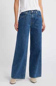 SLVRLAKE Selena High Waist Organic Cotton Wide Leg Jeans