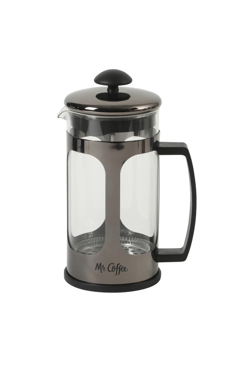 Daily Brew 30 oz Borosilicate Glass Coffee Press, Alternate, color, Gunmetal