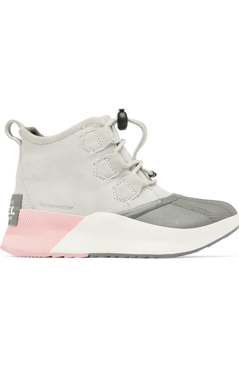 SOREL Kids' Out 'N About Classic Waterproof Boot, Alternate, color, Moonstone/ Vintage Pink