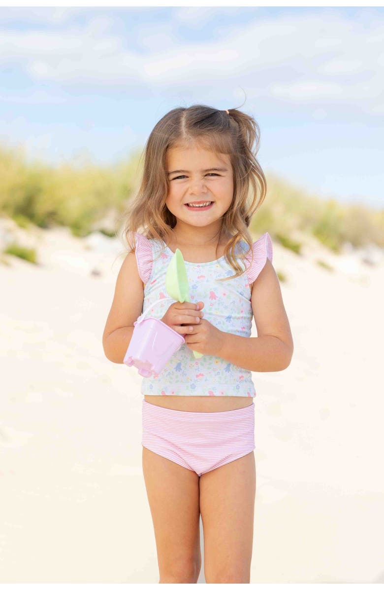 Florence Eiseman Floral Print Tankini, Alternate, color, Blue/Multi