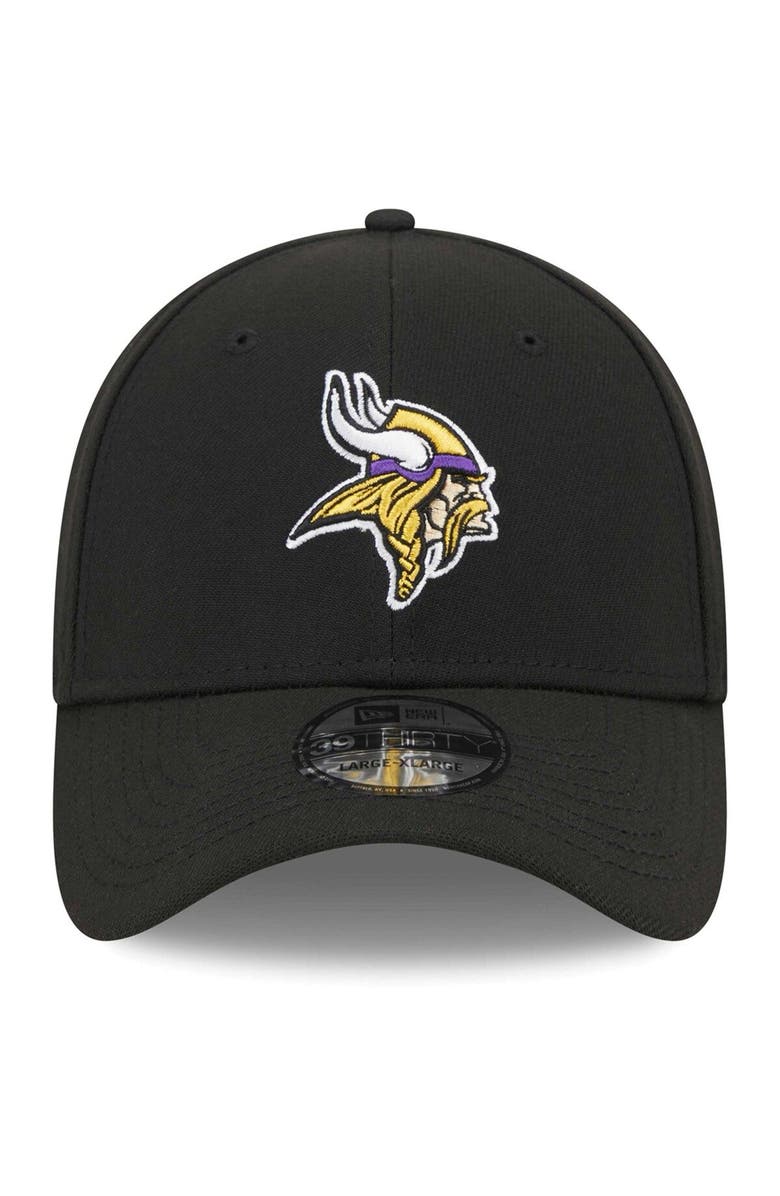 New Era Men's New Era Black Minnesota Vikings Main 39THIRTY Flex Hat, Alternate, color,