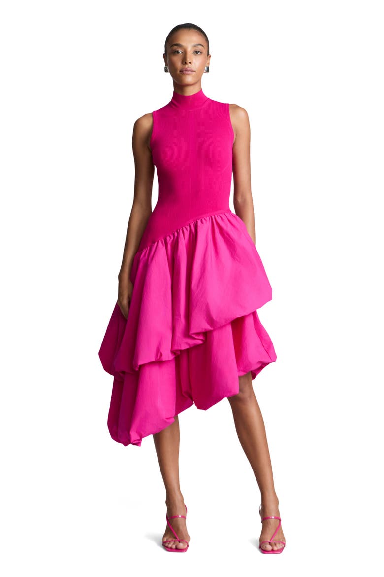 Eleonora Combo Tiered Dress, Main, color, Berry Blush