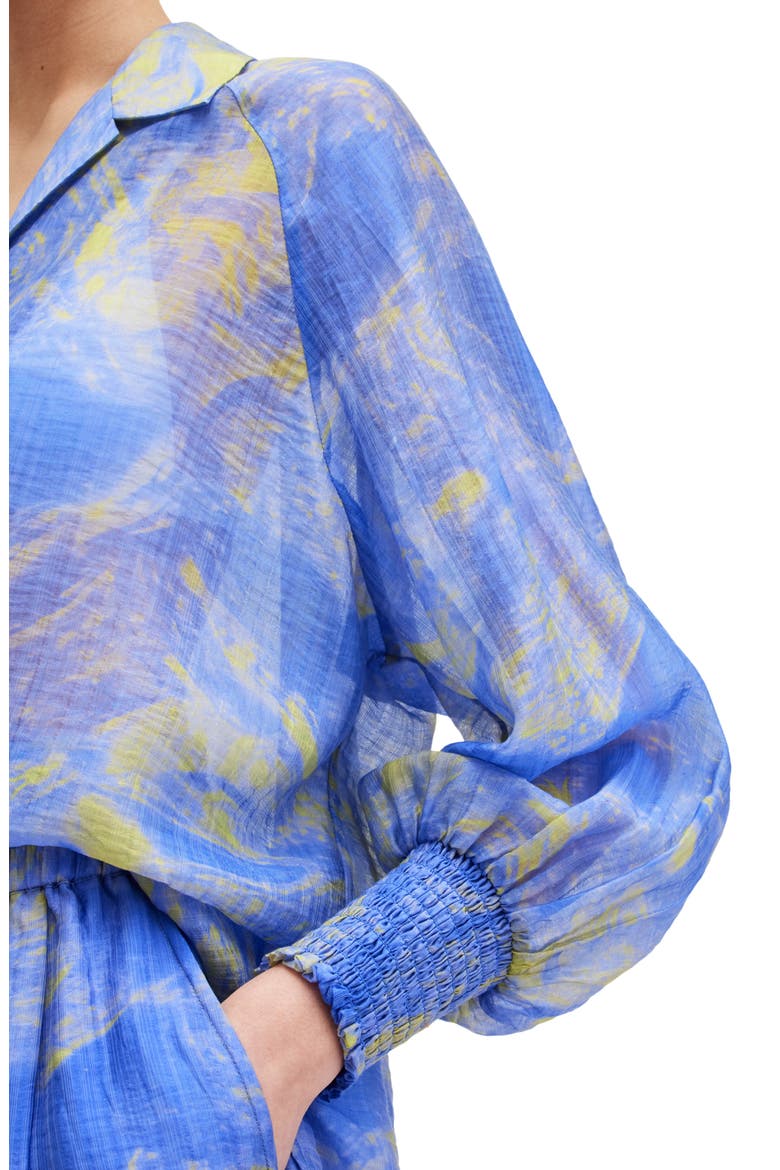 Isla Inspiral Button-Up Shirt, Alternate, color, ELECTRIC BLUE