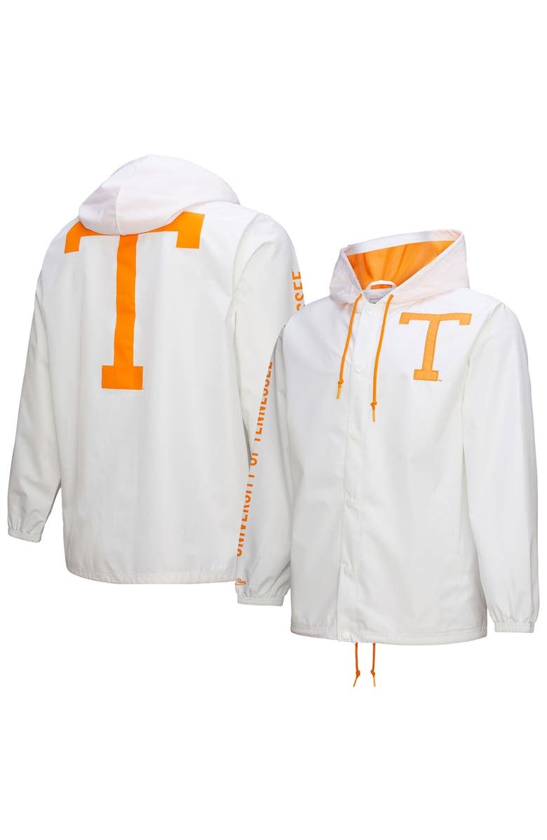 Mitchell & Ness Men's Mitchell & Ness White Tennessee Volunteers Coaches Full-Snap Hoodie Jacket, Alternate, color, White