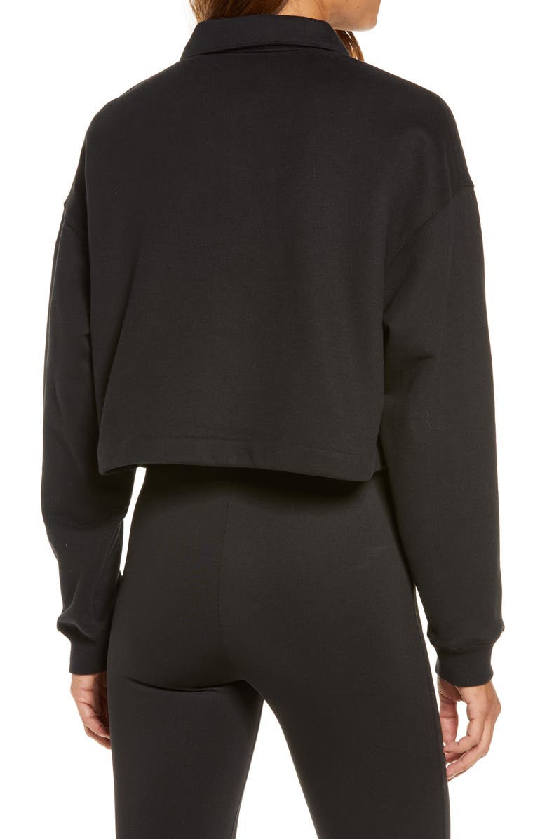 Alo Renown Crop Button-Up Shirt, Alternate, color,