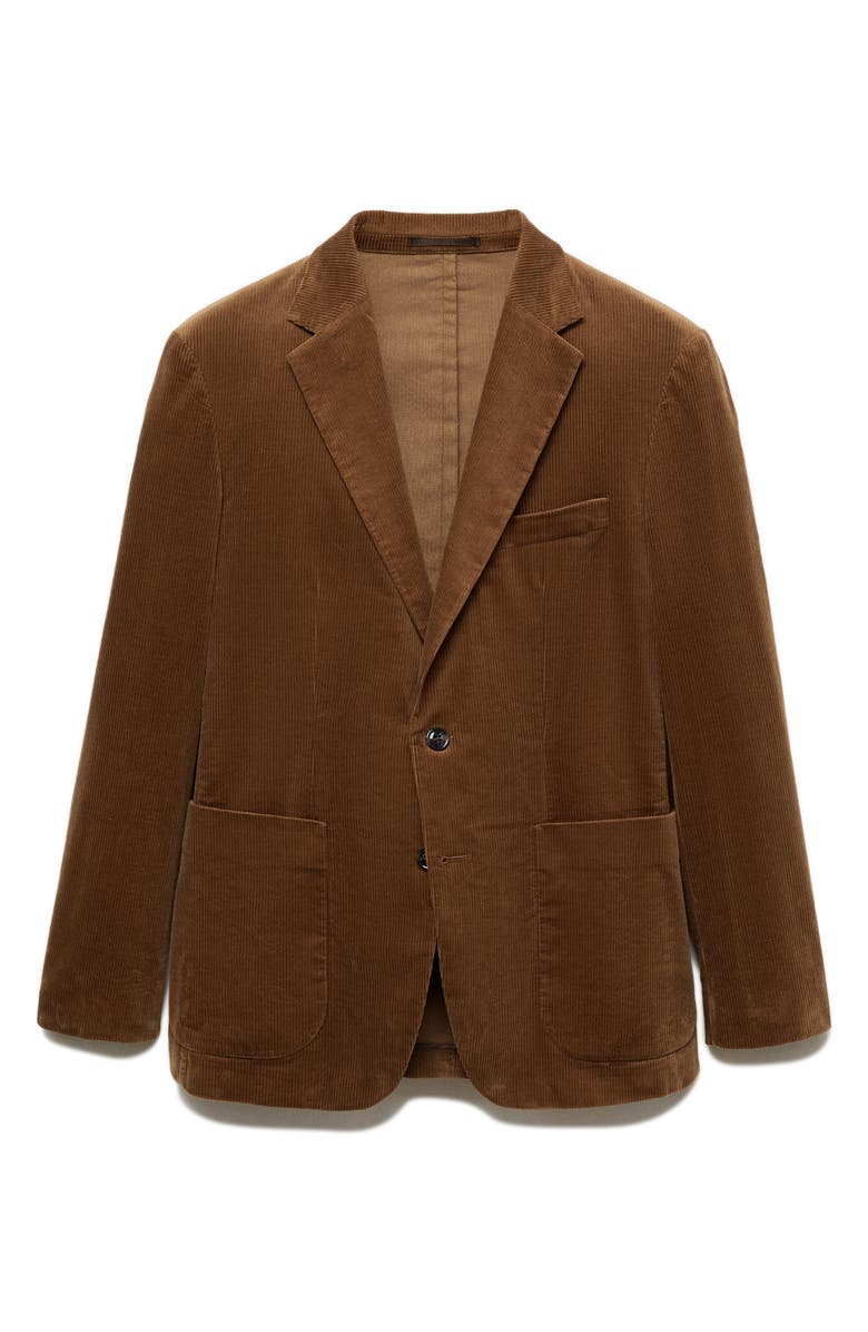 MANGO Slim Fit Corduroy Blazer, Alternate, color, 