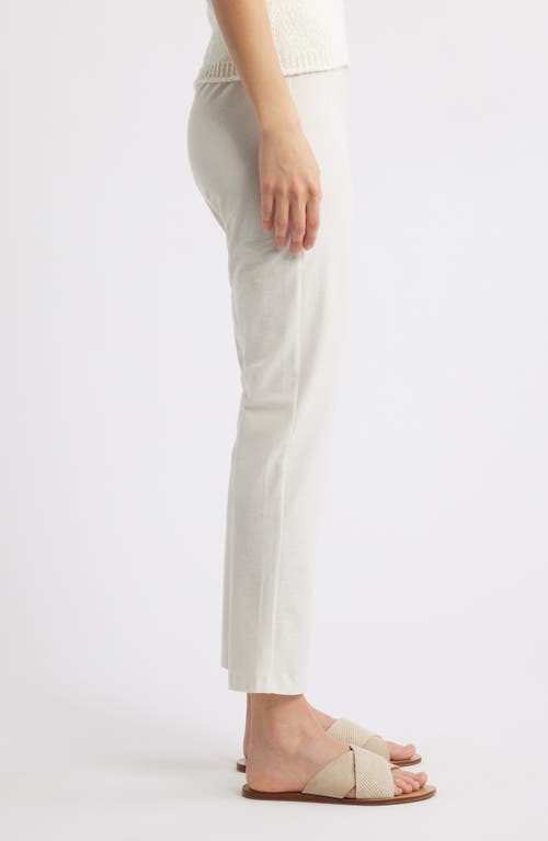 Eileen Fisher High Waist Slim Ankle Pants In White