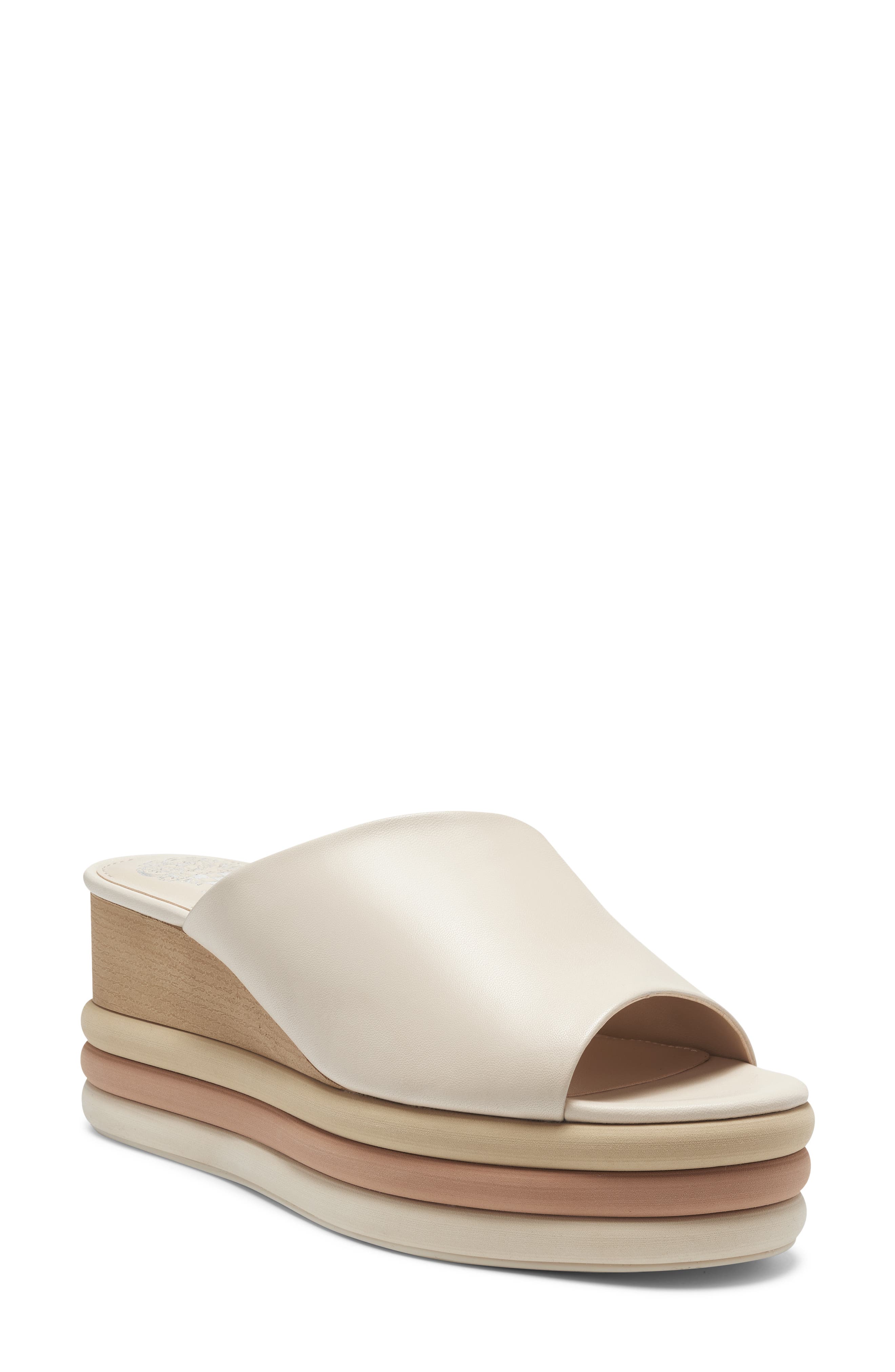Pendrea Platform Wedge Sandal, Main, color, BONE