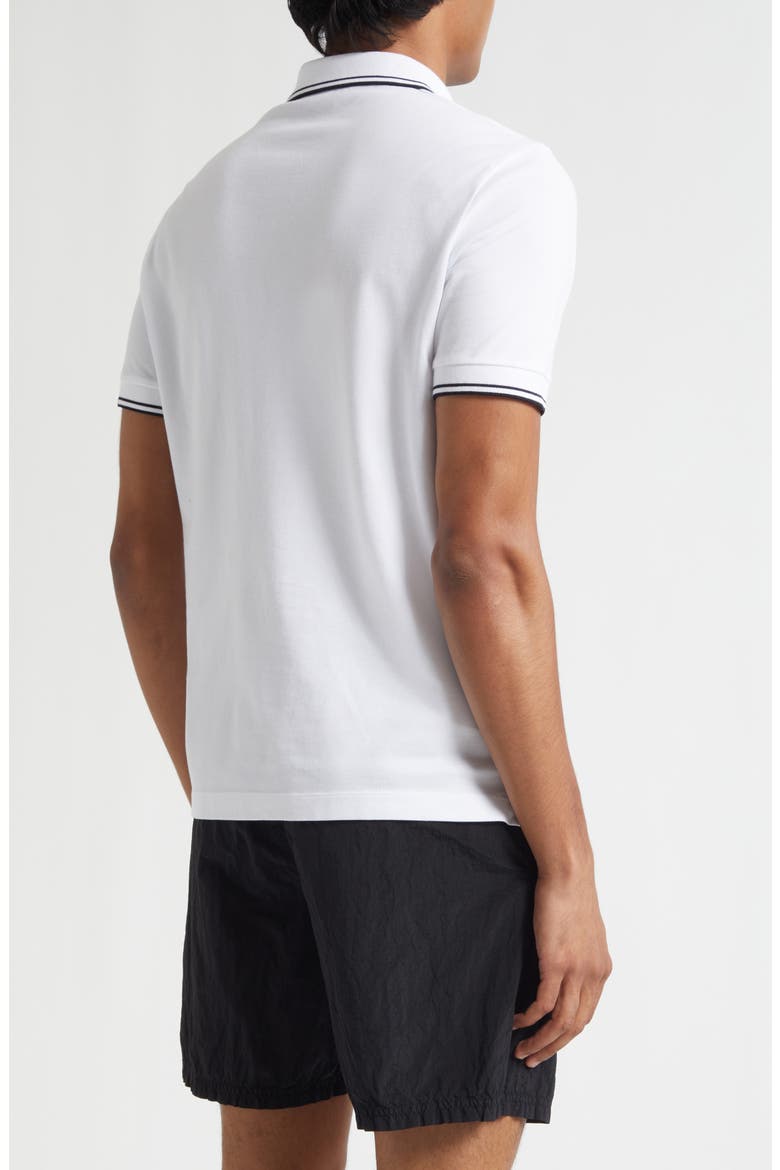 Tipped Stretch Cotton Polo, Alternate, color, V1001 WHITE