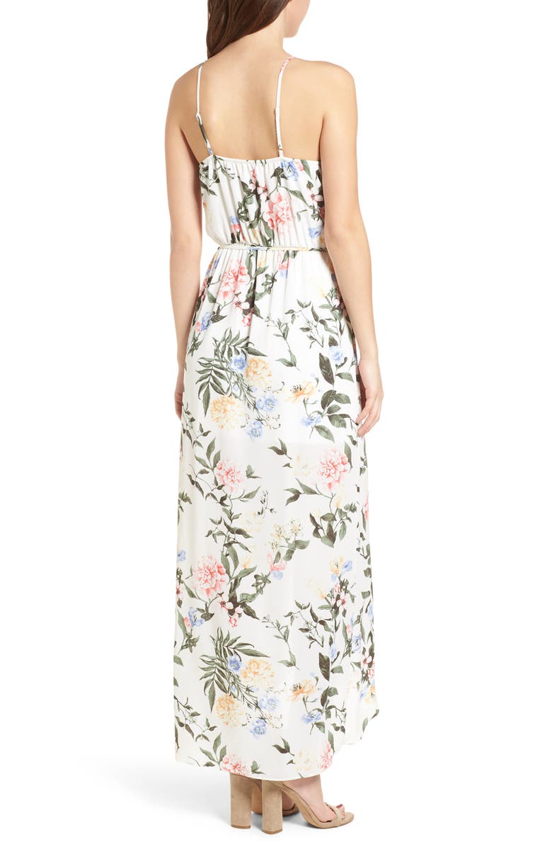 EVERLY Ruffle Wrap Maxi Dress, Alternate, color, 