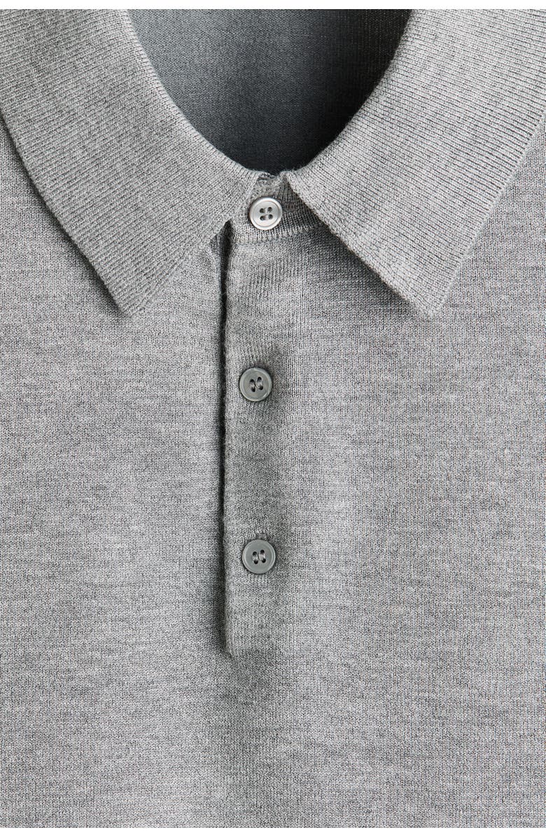 H&M Regular Fit Polo Shirt, Alternate, color, Gray Melange