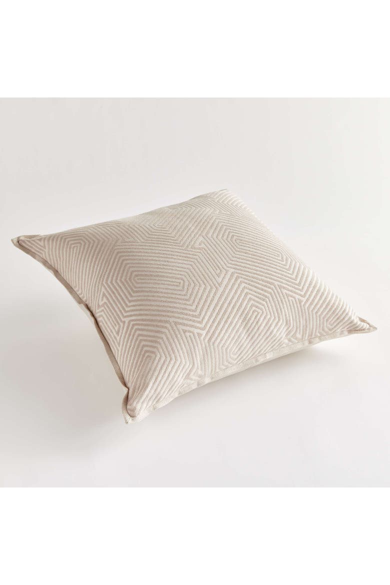 Geo Square Indoor-Outdoor Pillow 24", Alternate, color, Beige