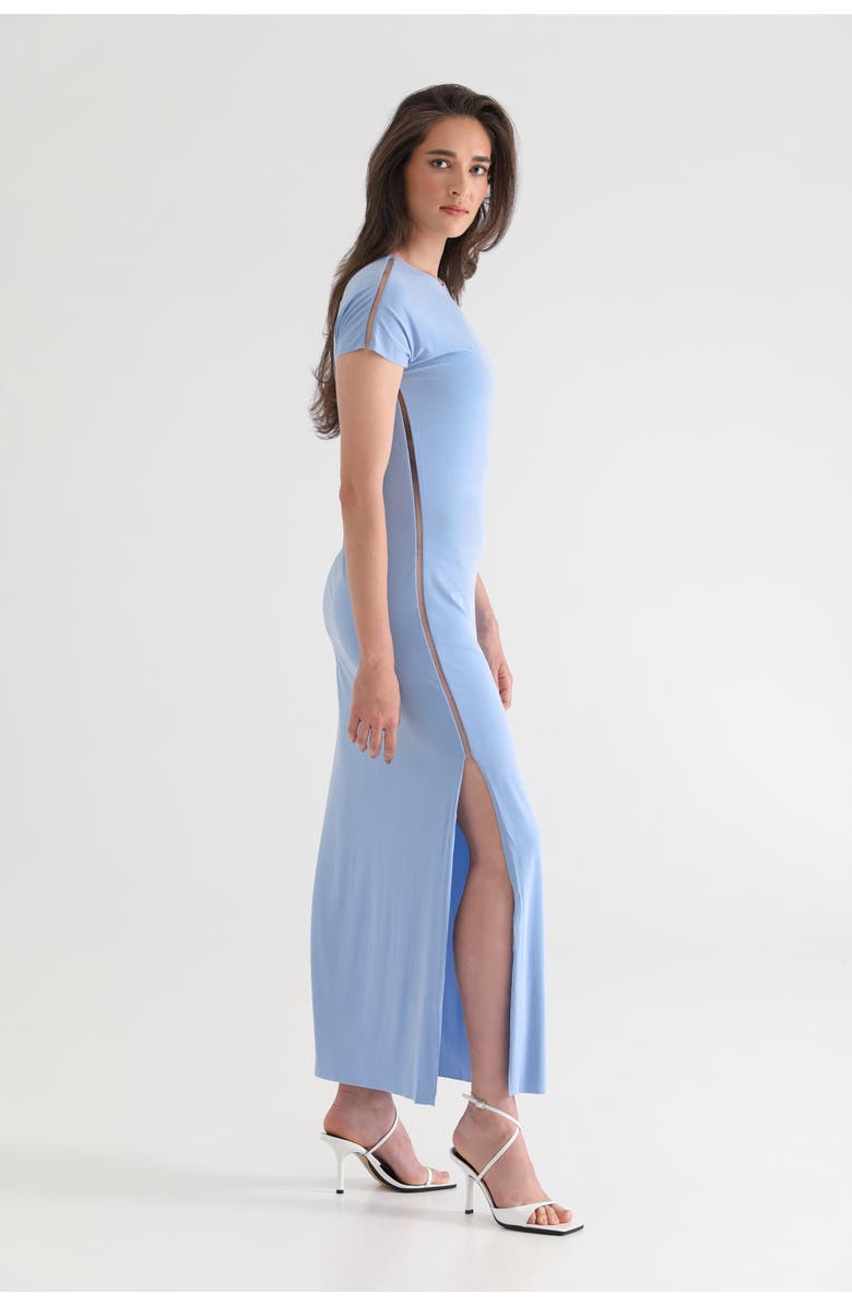 KADA The Cupro Infinity Tee Maxi Dress, Alternate, color, Sky