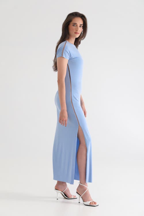 Kada The Cupro Infinity Tee Maxi Dress In Blue