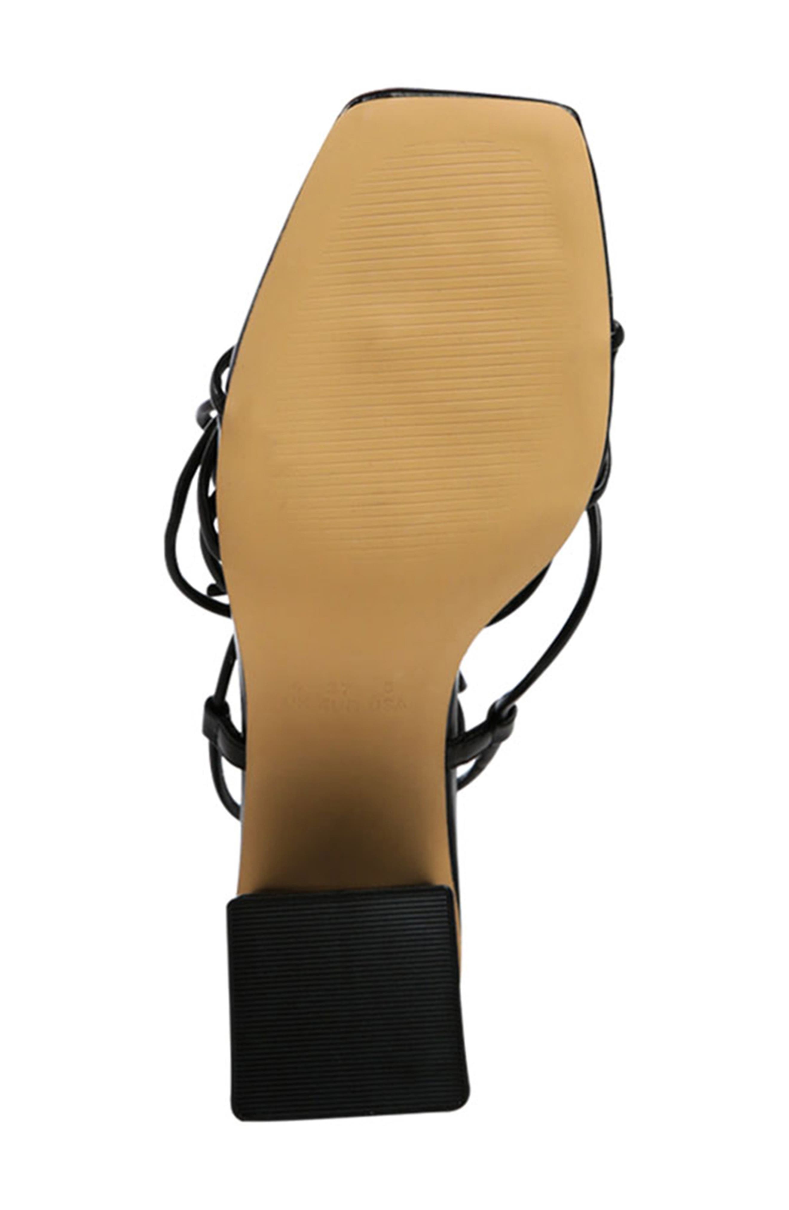 LONDON RAG Spruce Dessert Ankle Wrap Sandal, Alternate, color, Black