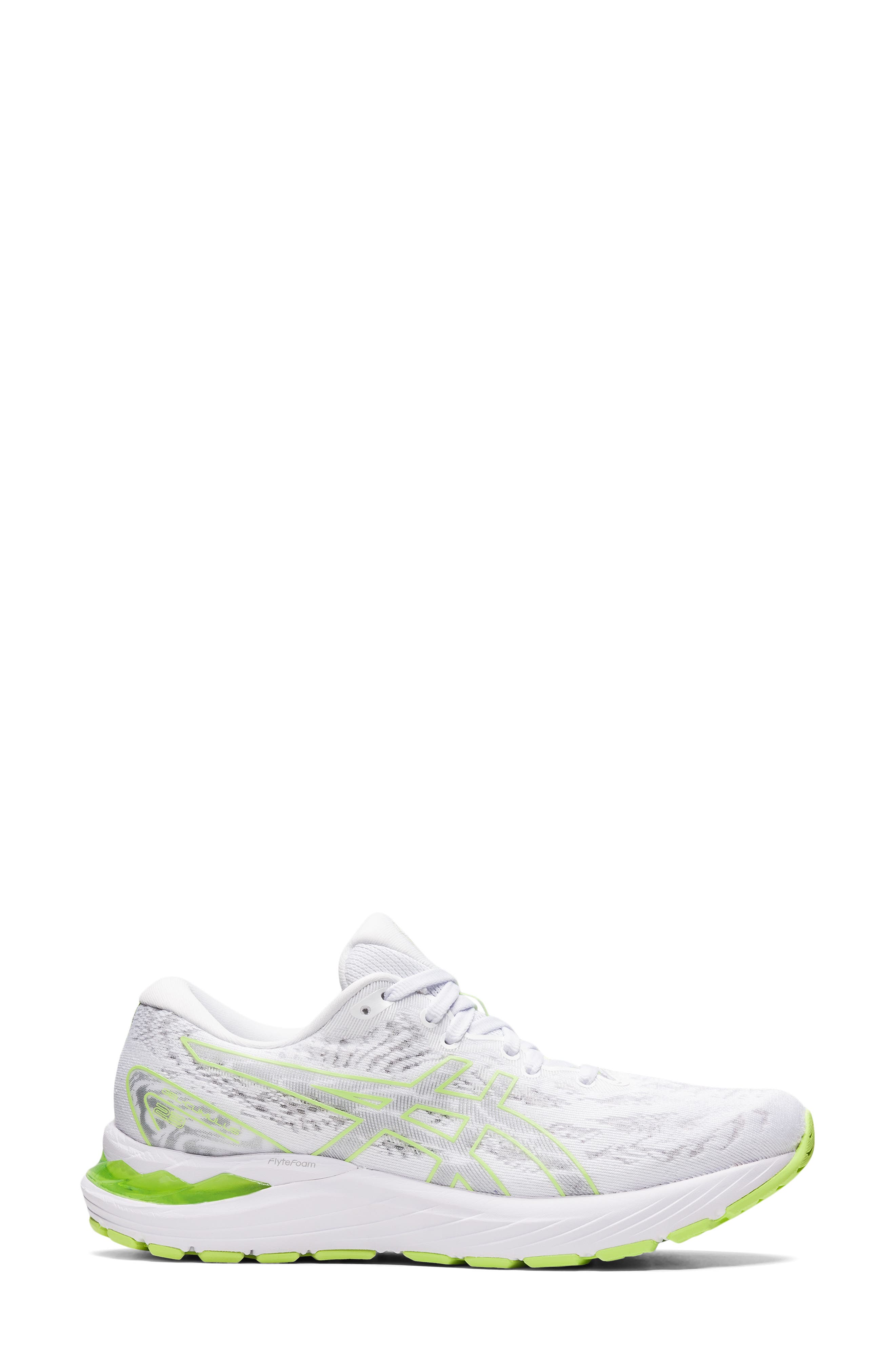 GEL-Cumulus 23 Running Shoe, Alternate, color, WHITE/ LIME GREEN