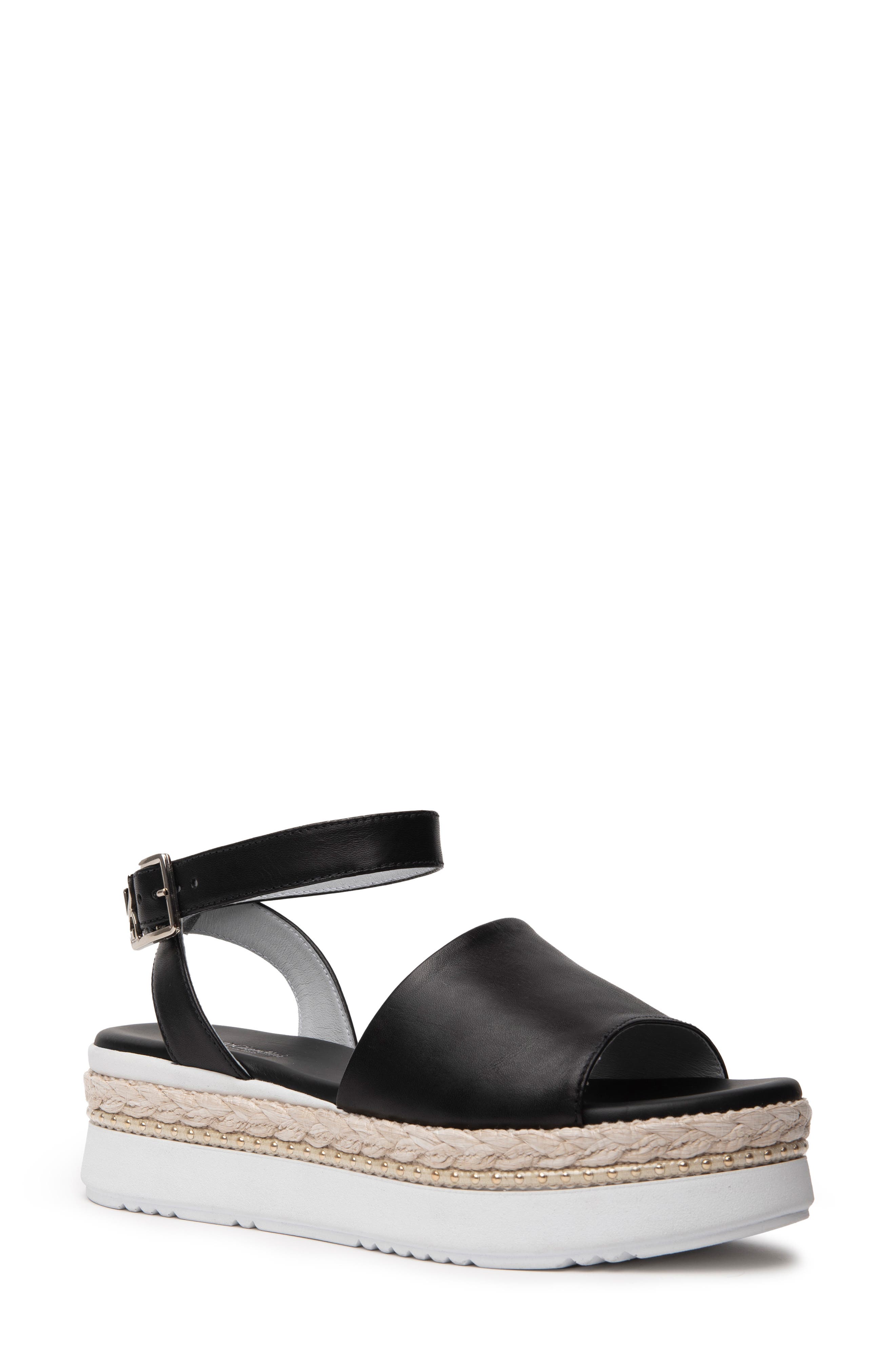 NeroGiardini Ankle Strap Platform Sandal, Main, color, 