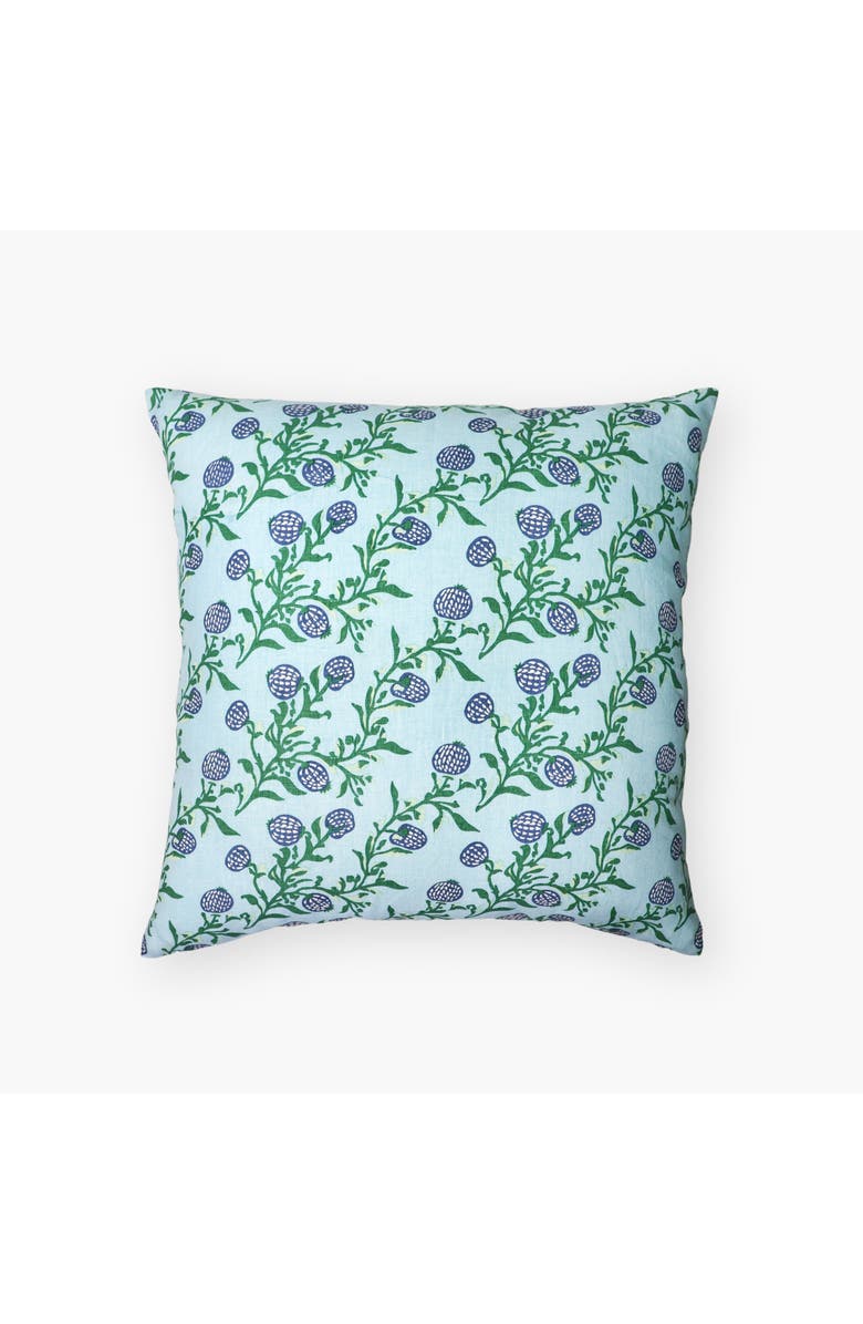 Banyan & Birch Rasa - Pure Linen Throw Pillow Cover, Main, color, Pastel Blue