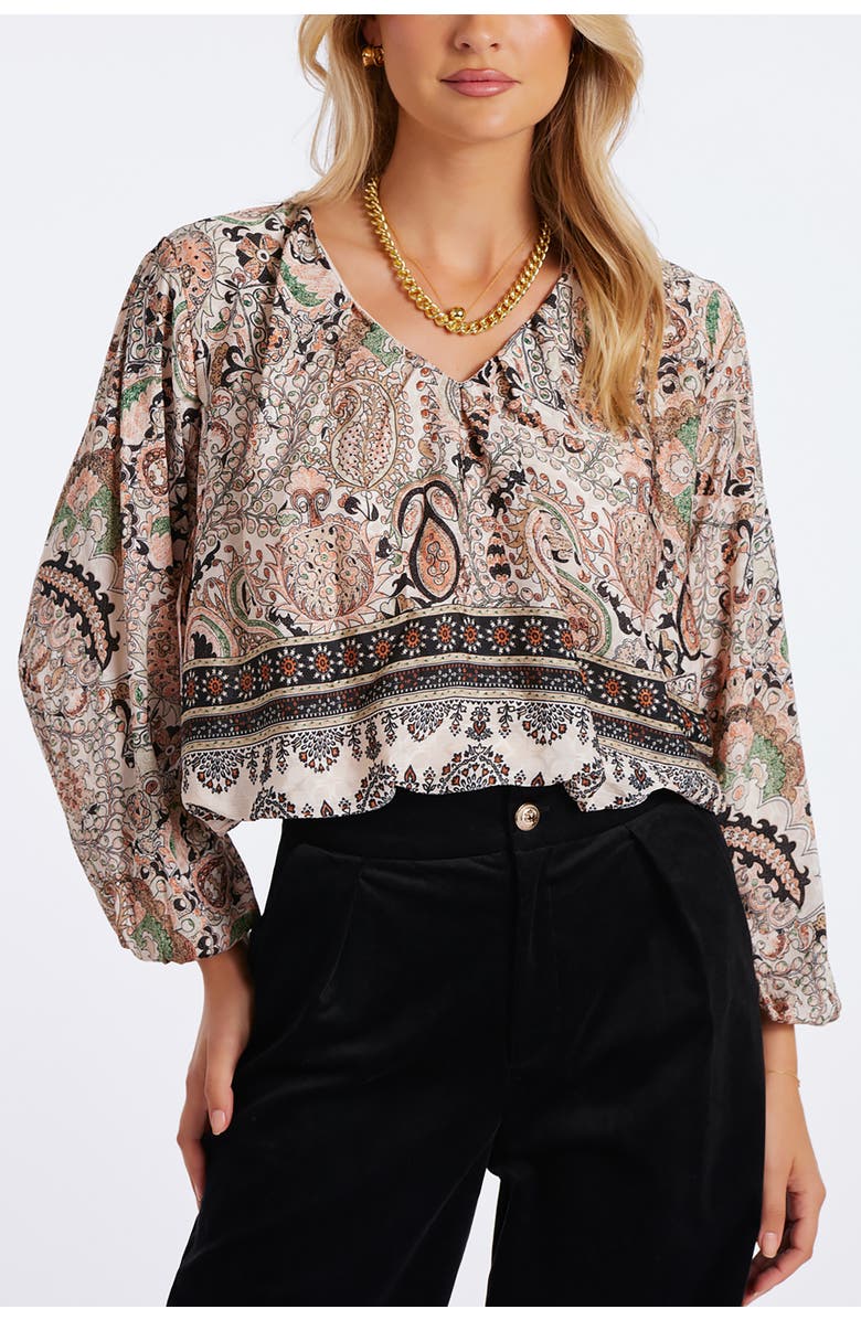 Bishop + Young Maude Bubble Sleeve Top, Main, color, Chelsea Print