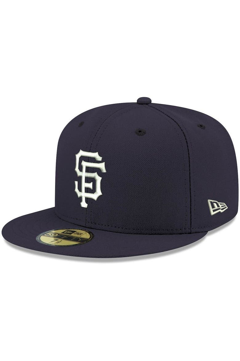 Men's New Era Navy San Francisco Giants White Logo 59FIFTY Fitted Hat, Main, color, Navy