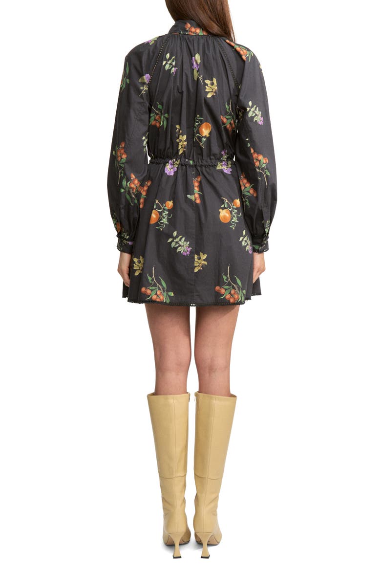 Kristie Long Sleeve Cotton Shirtdress, Alternate, color, BLACK MULTI