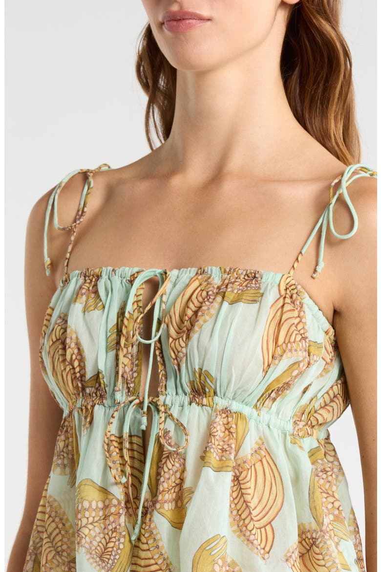Tallulah Tie Strap Cover-Up Camisole, Alternate, color, WATER BLOSSOMS