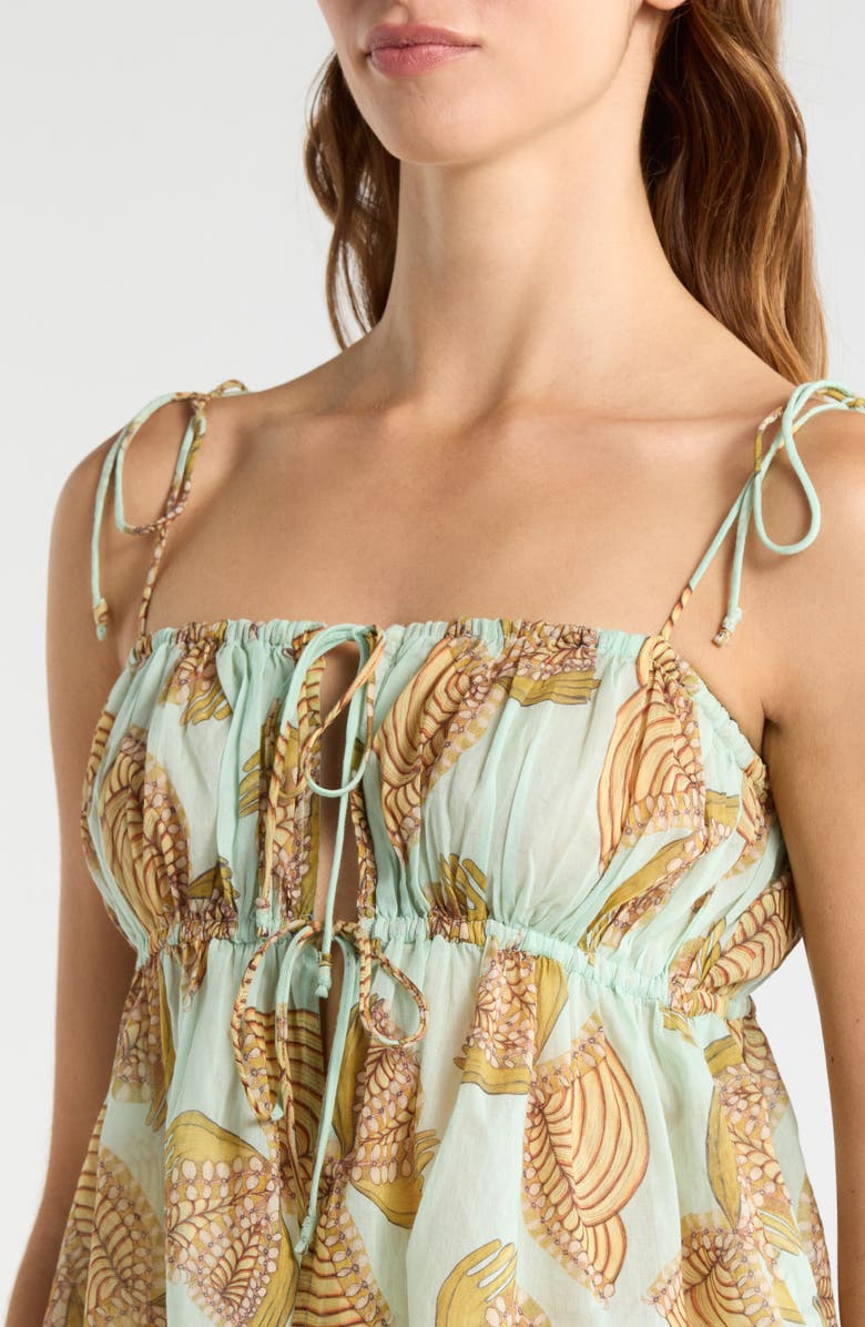 Ulla Johnson Tallulah Tie Strap Cover-Up Camisole, Alternate, color, Water Blossoms