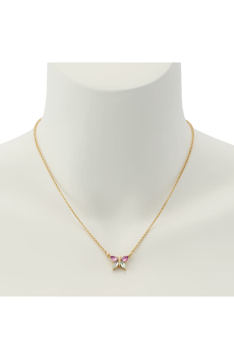 Kurt Geiger London Butterfly Pendant Necklace, Alternate, color, Pink