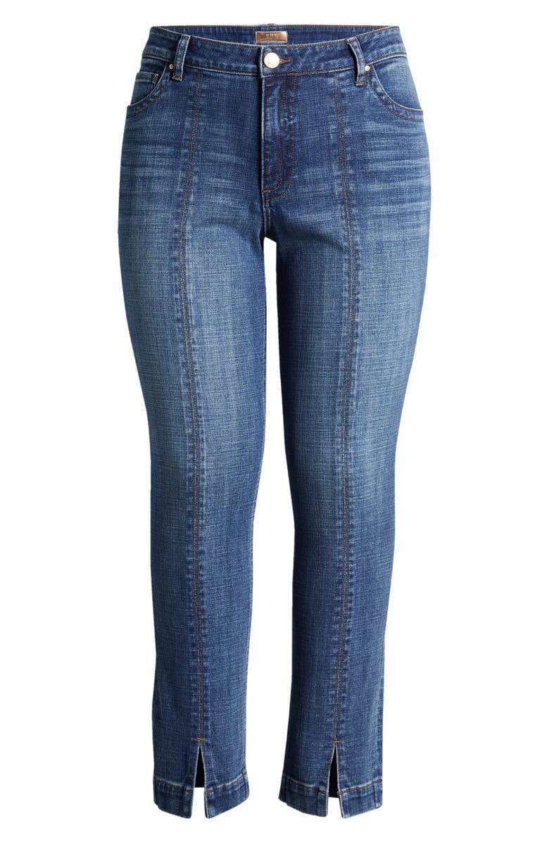 KUT from the Kloth Stevie Split Hem Mid Rise Straight Leg Jeans, Alternate, color, Evaluate