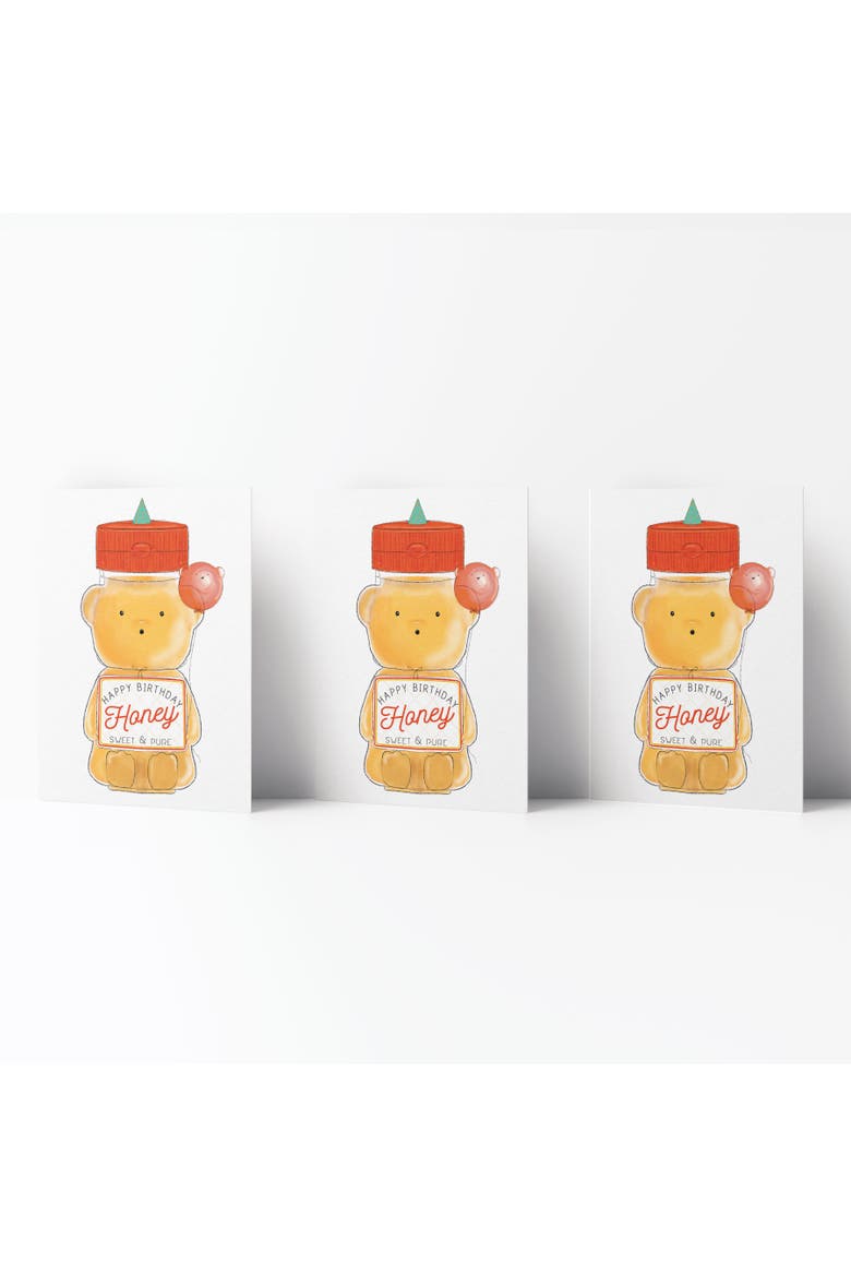 Birthday Greeting Card Pack (3ct) "Sweet Birthday Honey Bear", Main, color, Multi-Pack