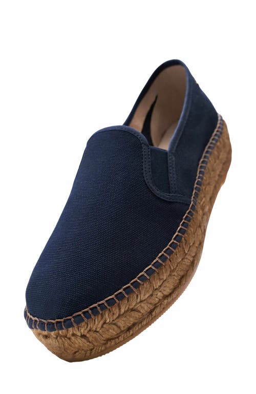 Viscata Castell Canvas Espadrille Platforms In Blue