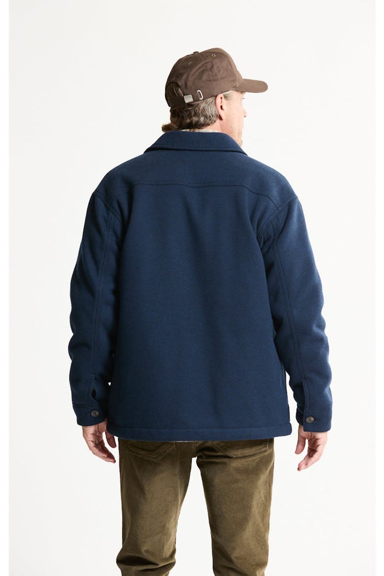 Bonded Wool Blend Heather Knit Jacket, Alternate, color, NAVY