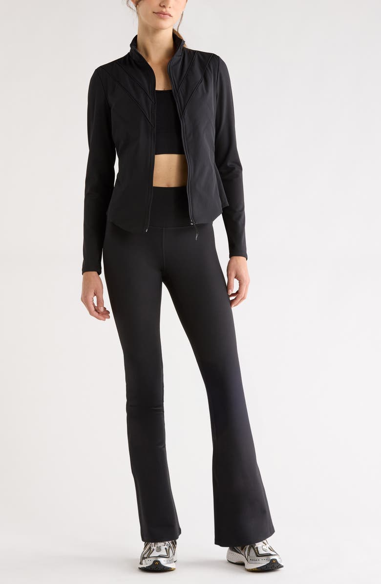 Zella Tiebreaker Hybrid Jacket, Alternate, color, Black