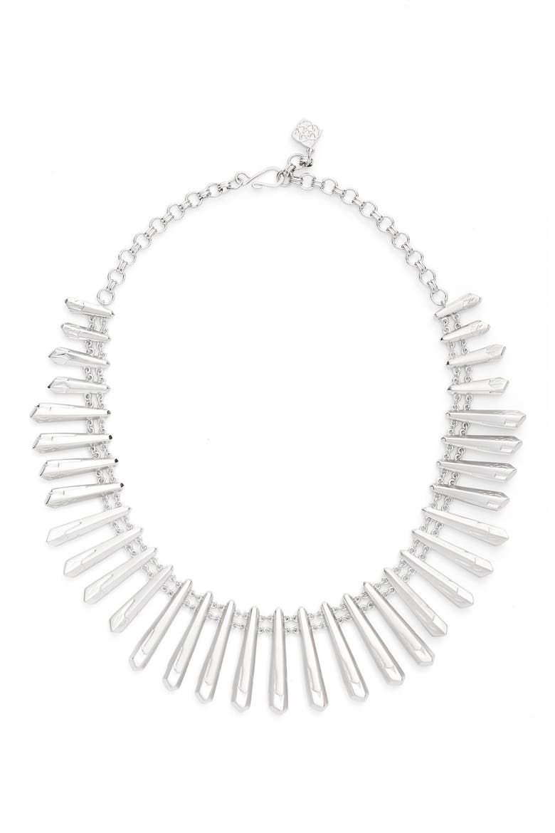 'Jill' Collar Necklace, Main, color, SILVER