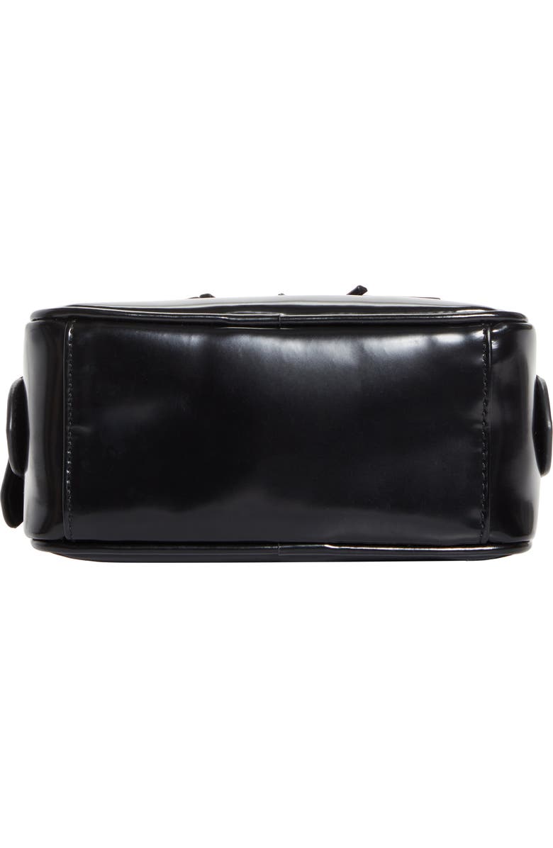 Sandy Liang Secure Leather Top Handle Bag, Alternate, color, Black