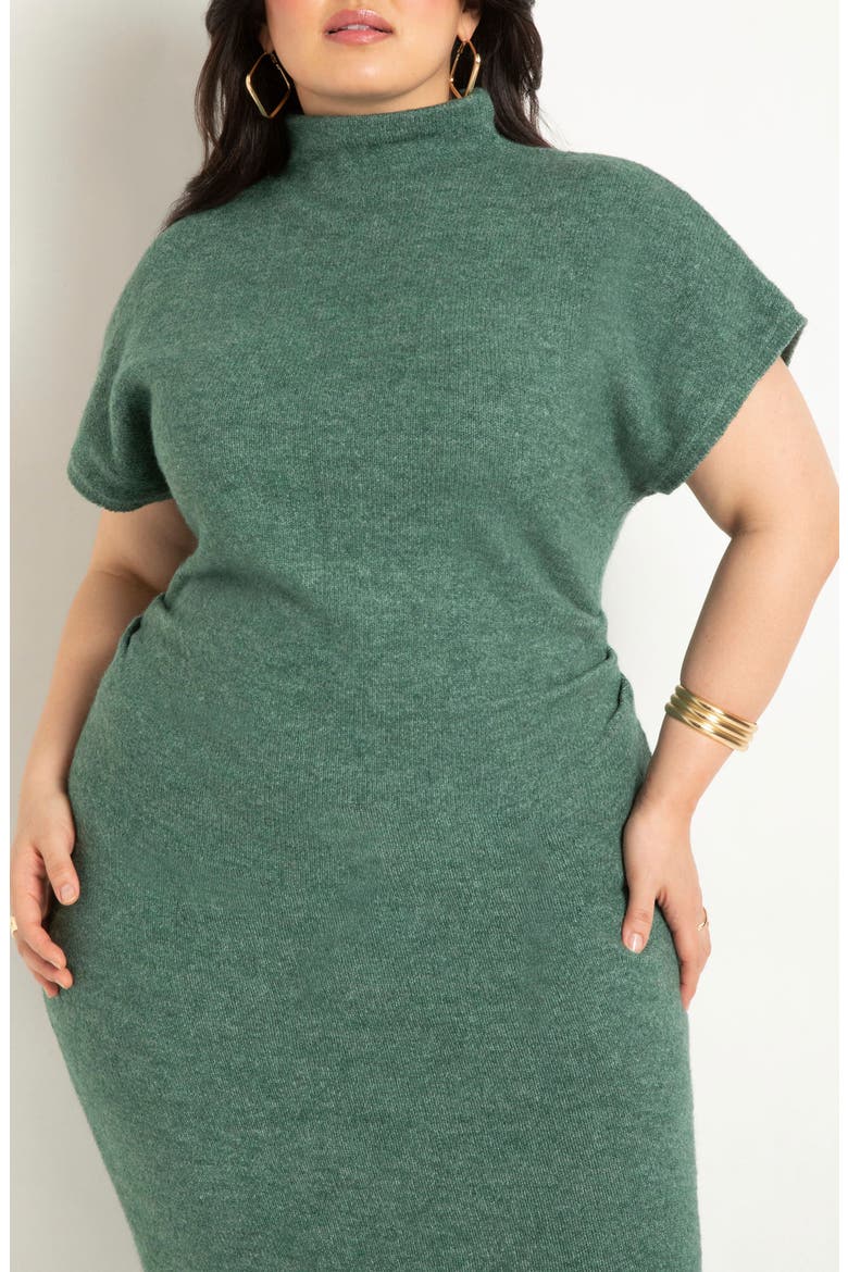 Short Sleeve Sweater Dress, Alternate, color, SILVER PINE