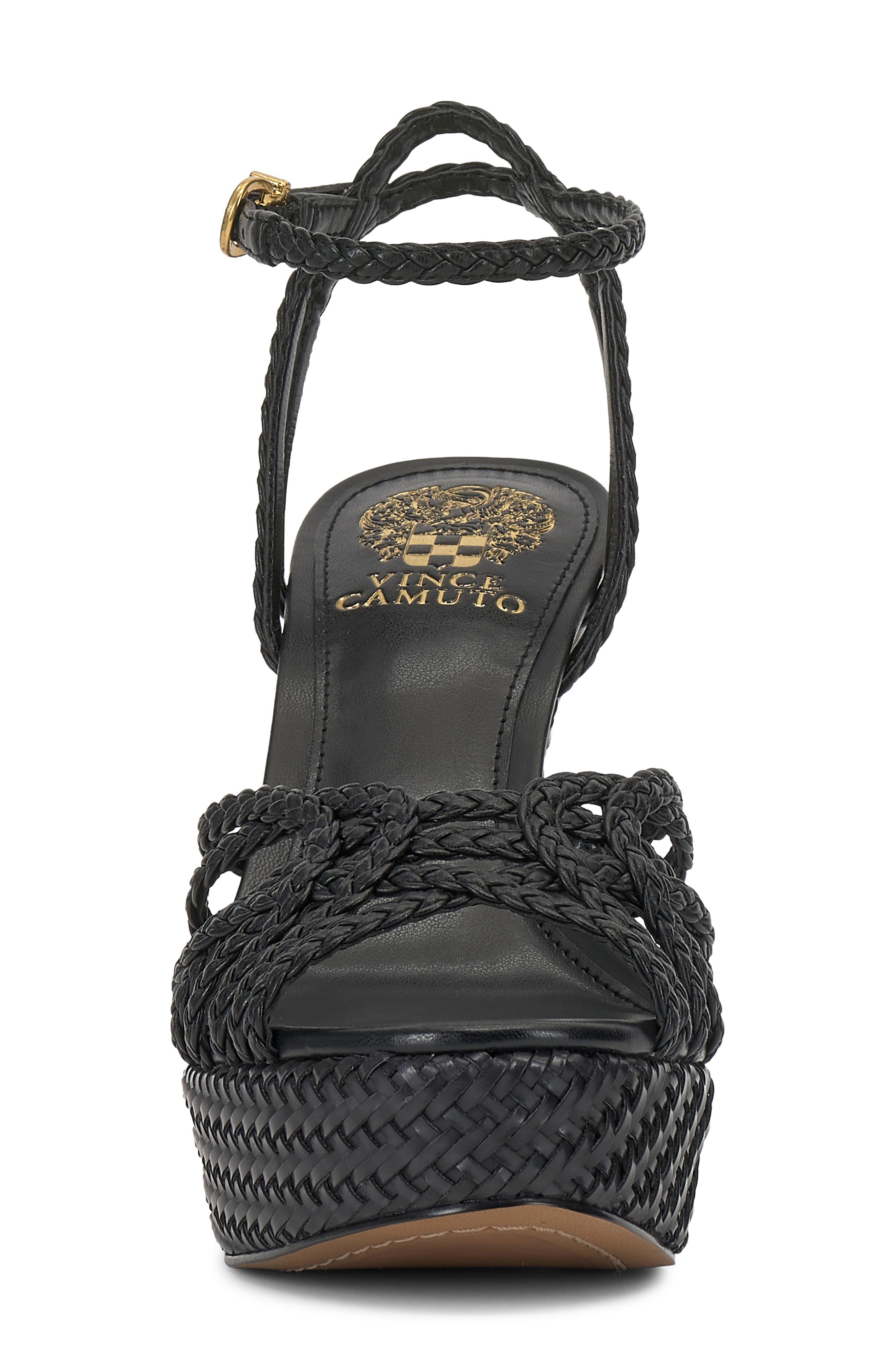 Vince Camuto Samlee Ankle Strap Platform Sandal, Alternate, color, Black