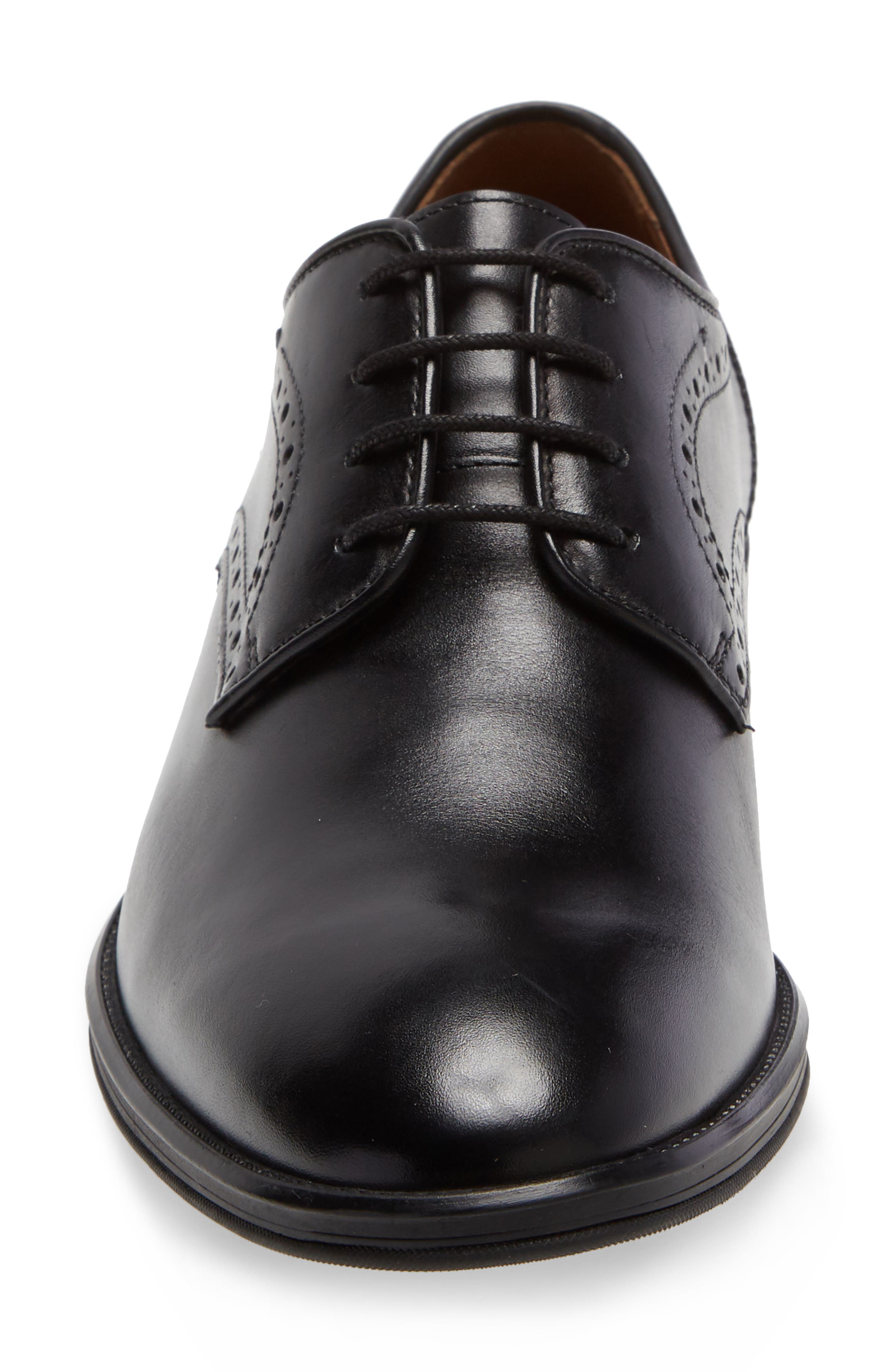 Johnston & Murphy Henrick Plain Toe Derby, Alternate, color, Black