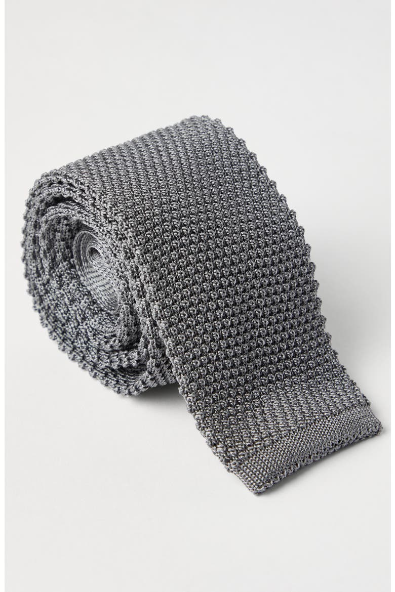 Knit necktie, Alternate, color, Grey