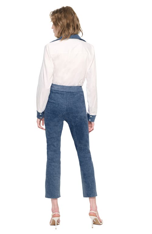 As B Y Df Gianna Cropped Micro Flare Jeans In Med Wash Denim