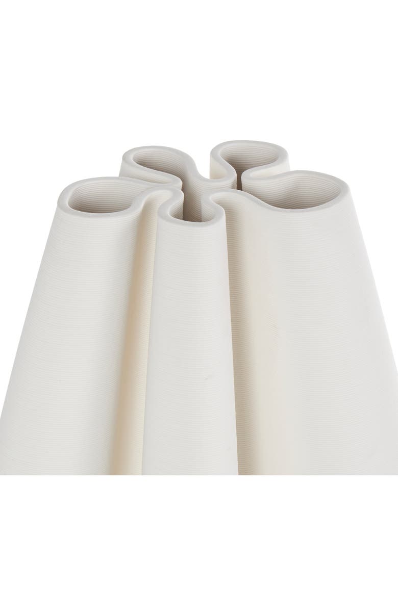 VIVIAN LUNE HOME White Ceramic Vase, Alternate, color, White